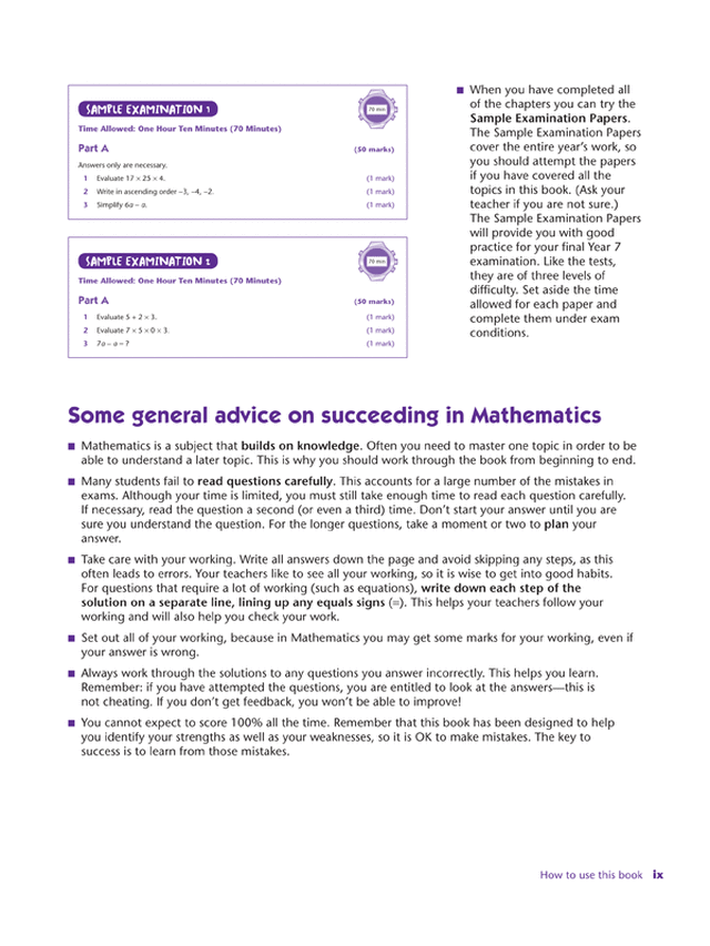 Excel Study Guide - Mathematics Year 7 Ada's Book