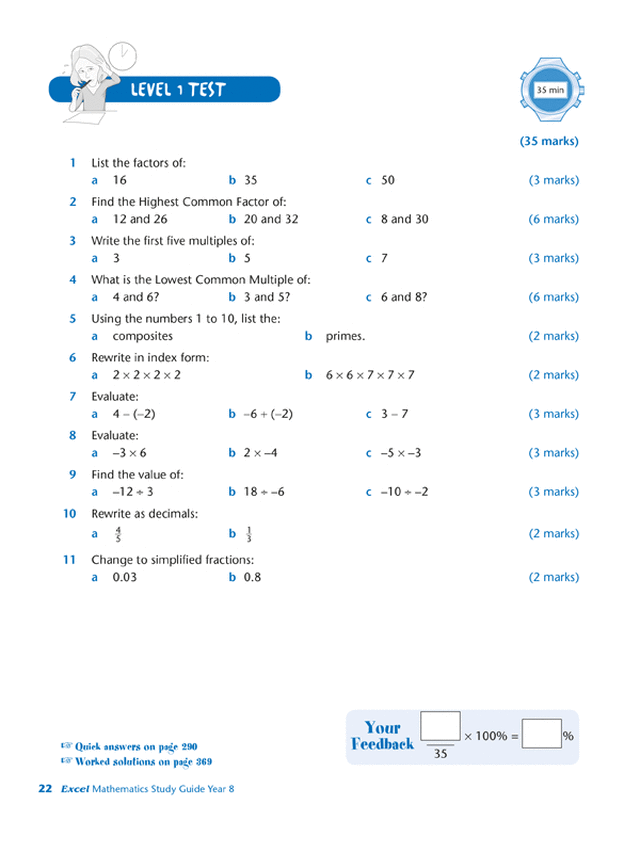 Excel Study Guide - Mathematics Year 8 Ada's Book