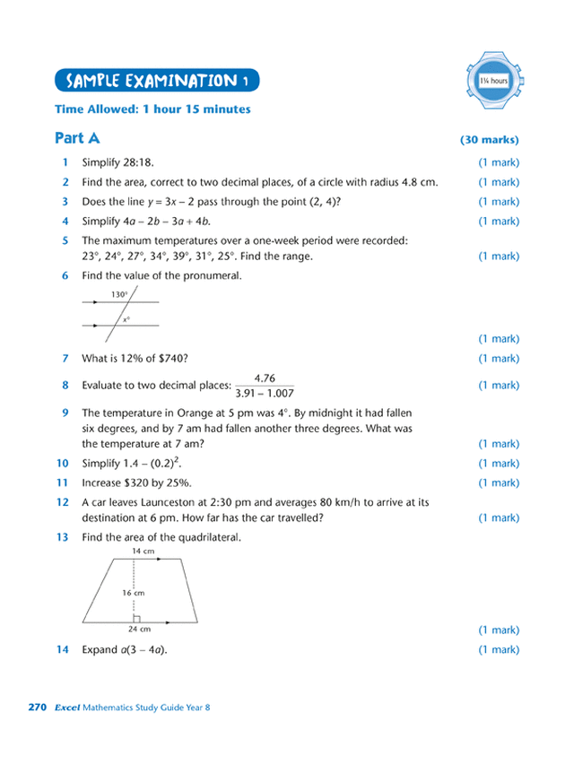 Excel Study Guide - Mathematics Year 8 Ada's Book