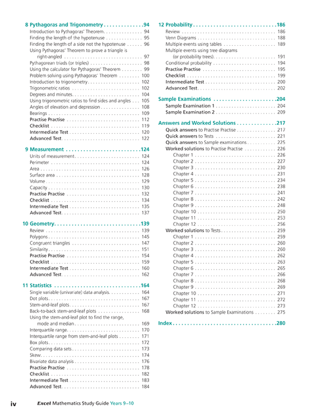 Excel Study Guide - Mathematics Years 9-10 Ada's Book