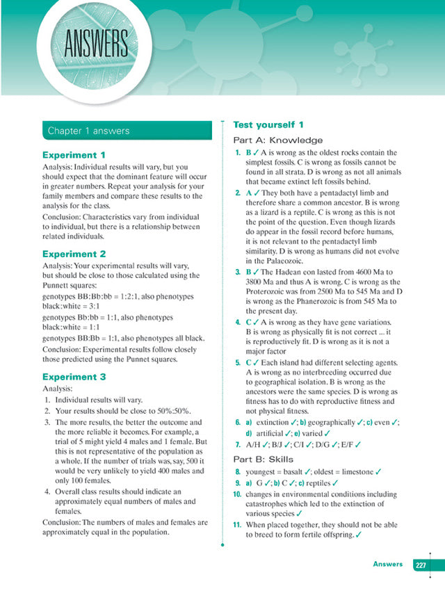 Excel Study Guide - Science Year 10 Ada's Book