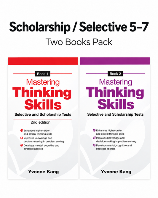 Mastering Thinking Skills Selective and Scholarship Tests Book 1 &2 for Year 5 and up