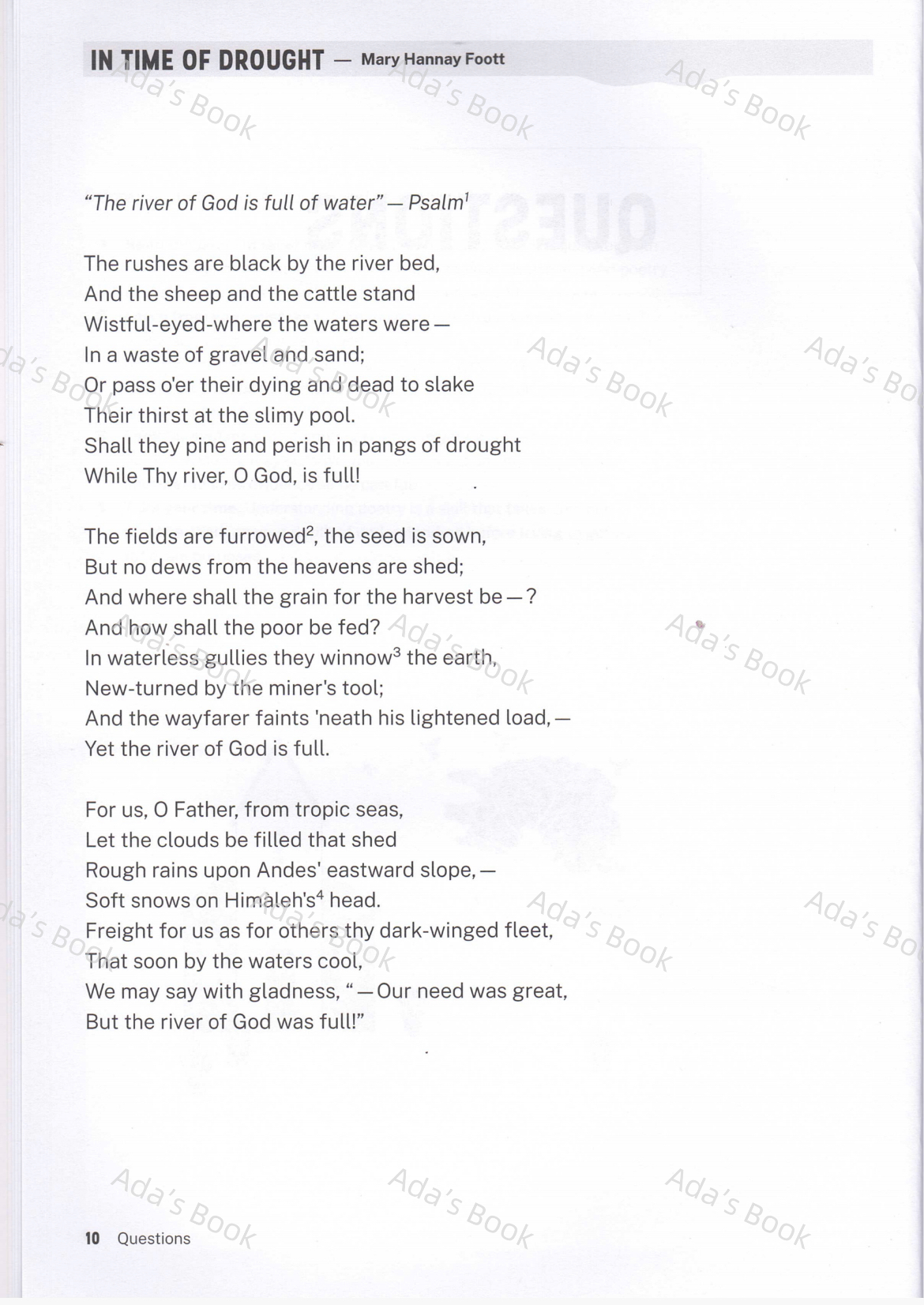 Multiple Choice Understanding Australian Poetry-Scholarship/Selective school/ICAS