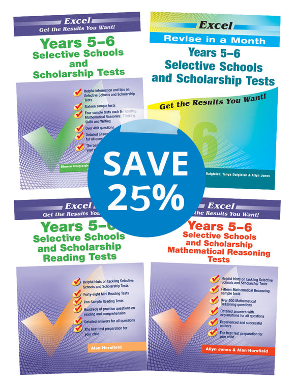 Excel Selective Schools and Scholarship Book Pack(4 Books)