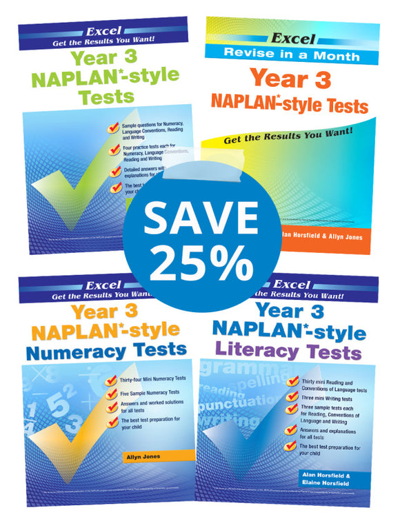 Excel NAPLAN* Book Pack Year 3 (4 Books)