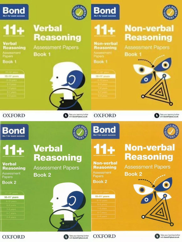 Bond 11+: Verbal & Non-verbal Reasoning Assessment Papers for 10 to 11 years(4 books)