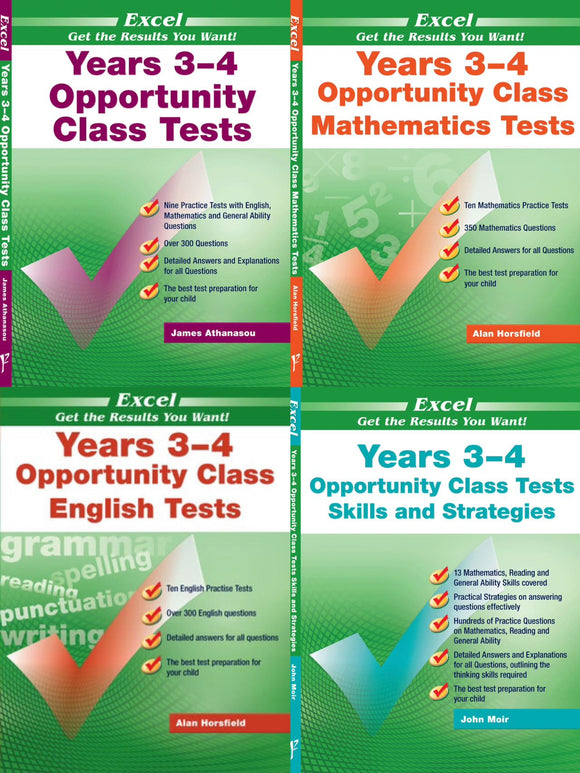 Year 3-4 Opportunity Class Test pack(4 Books)