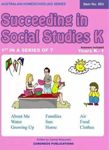 Succeeding in Social Studies Kindergarten (Title No. 503)