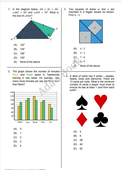SEAMO Past Competitions 2021 Edition Paper C(11-12 Years old)-Olympiad paper
