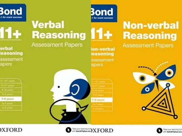 Bond 11+: Verbal & Non-verbal Reasoning Assessment Papers for 7 to 8 years(2 books)