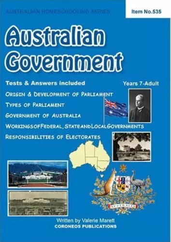 Australian Government (Australian Homeschooling Series) (Item no. 535)