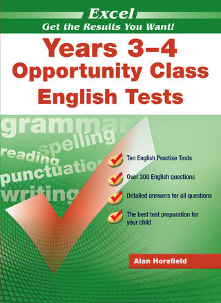 Excel Years 3-4 Opportunity Class English Tests